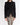 FW19 Draped Front Blazer in Black Wool & Silk