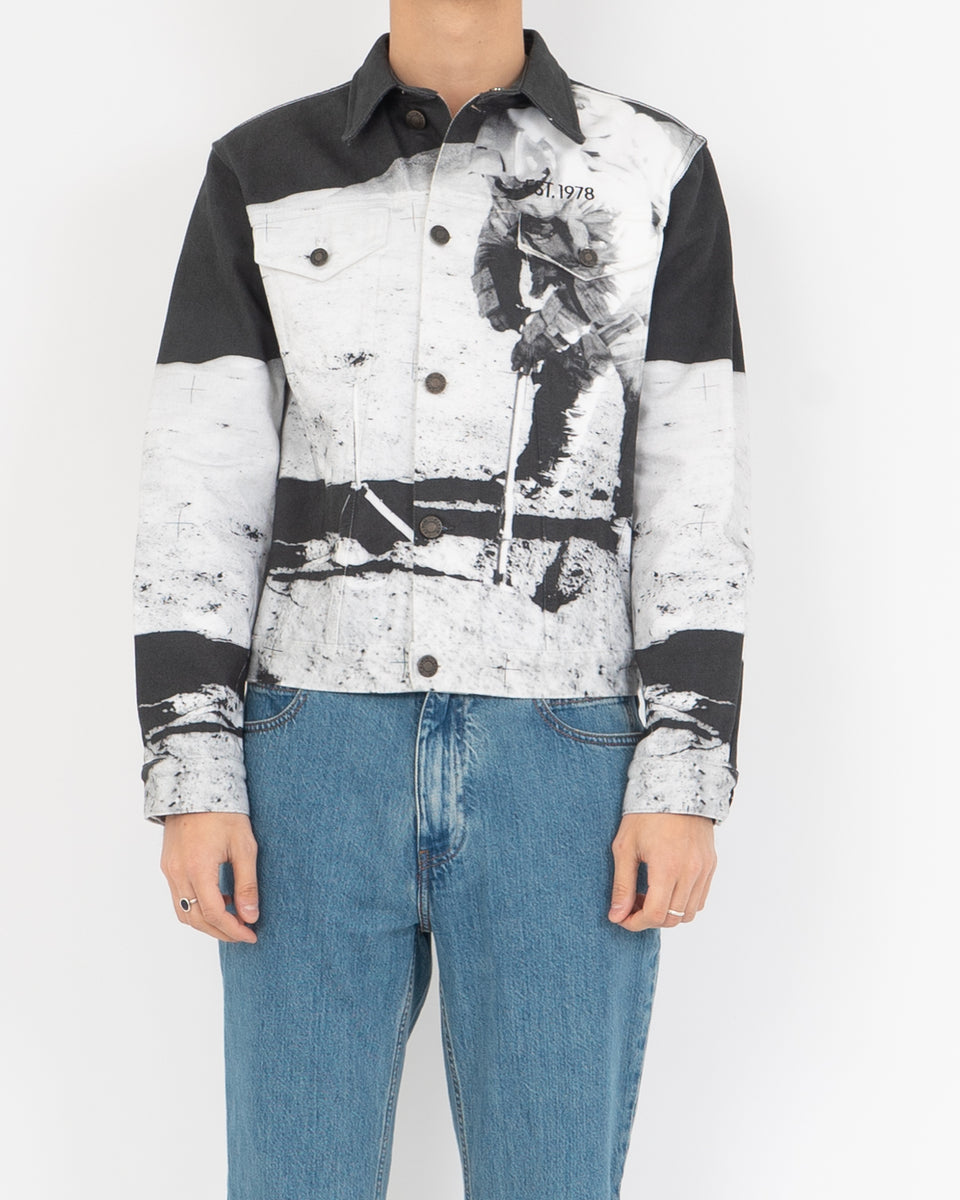 Calvin Klein Jeans Est. 1978 printed landscape scene denim jacket