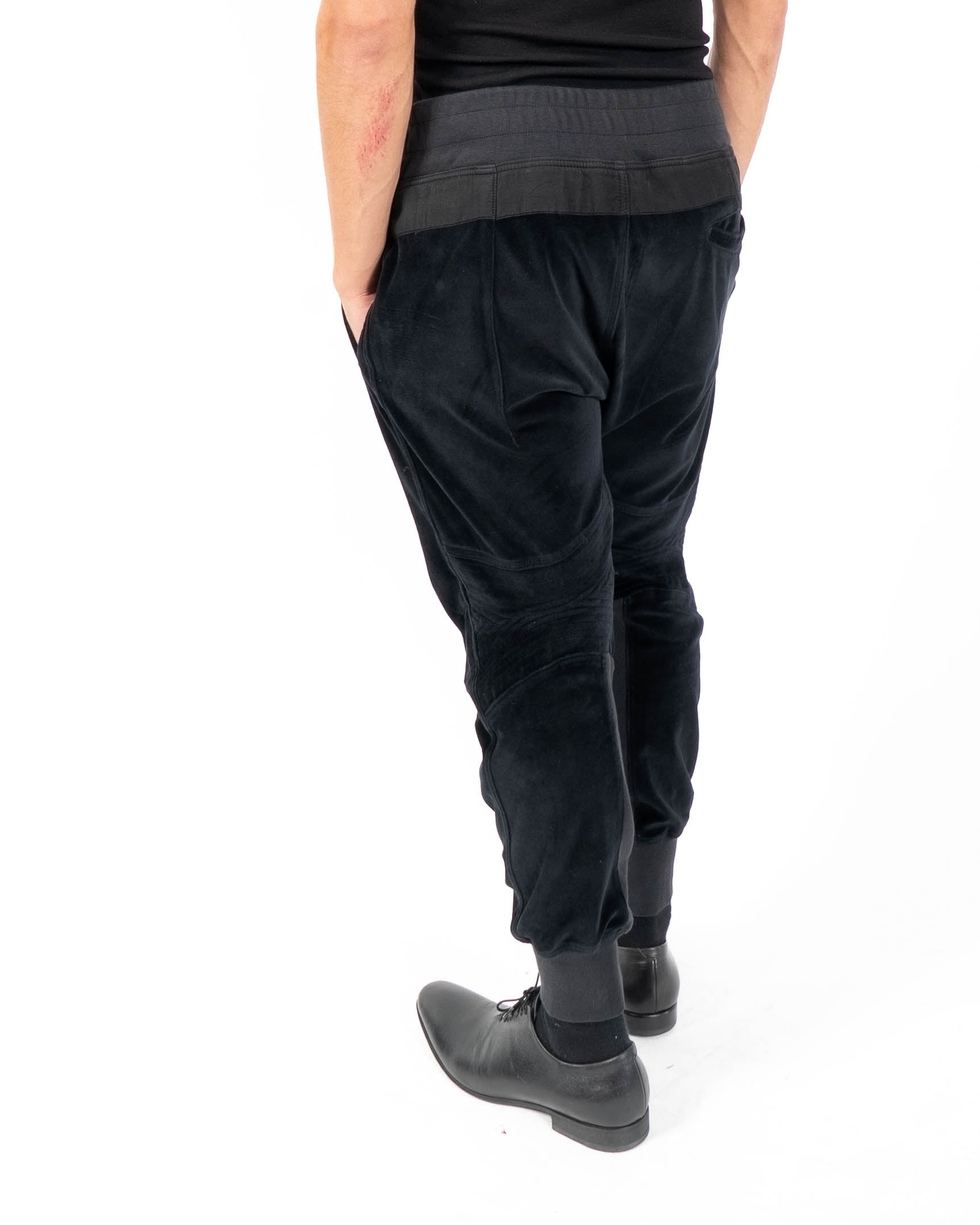 FW14 Biker Sweatpants in Black Velvet