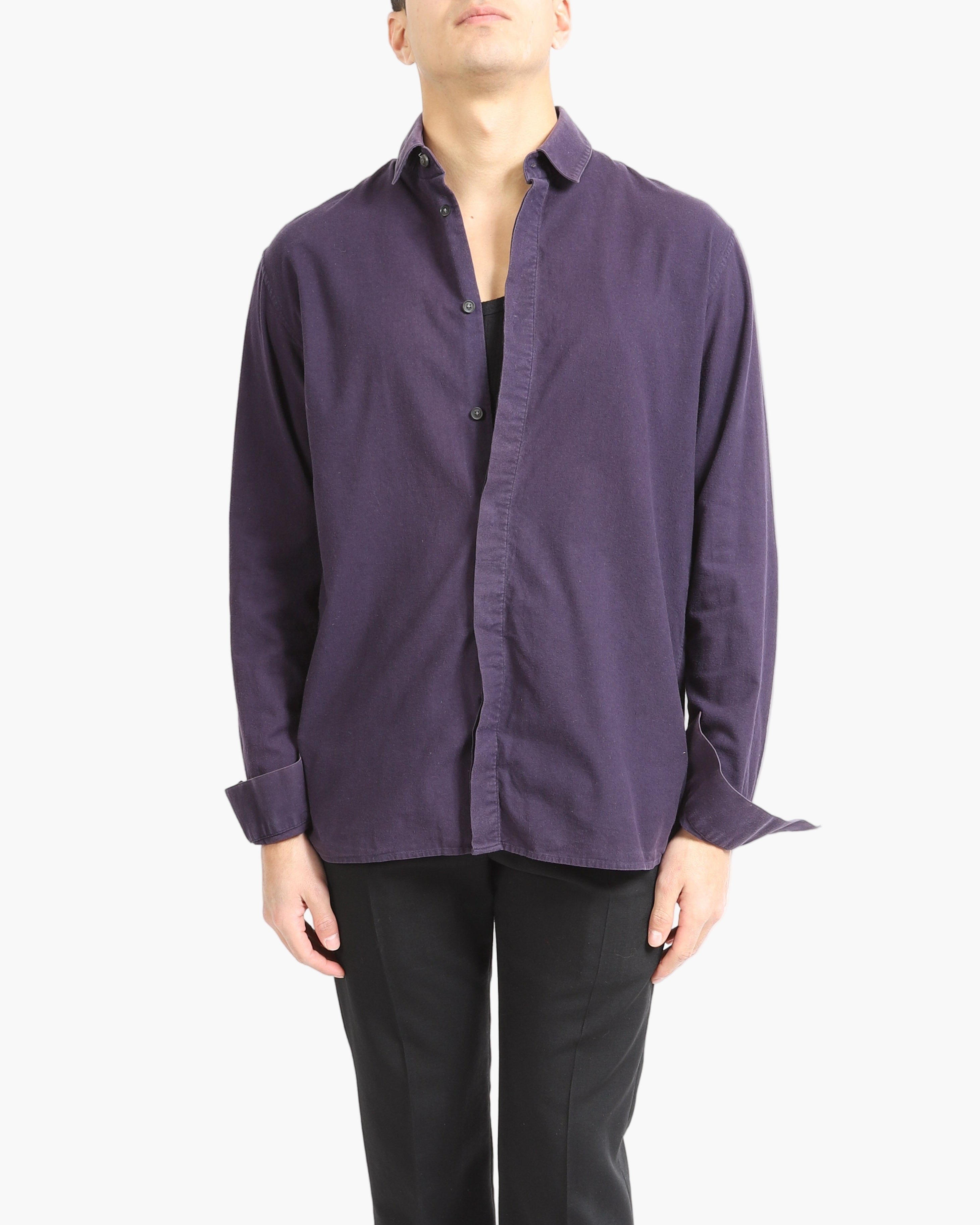 FW15 Classic Longsleeve Shirt in Purple Wool