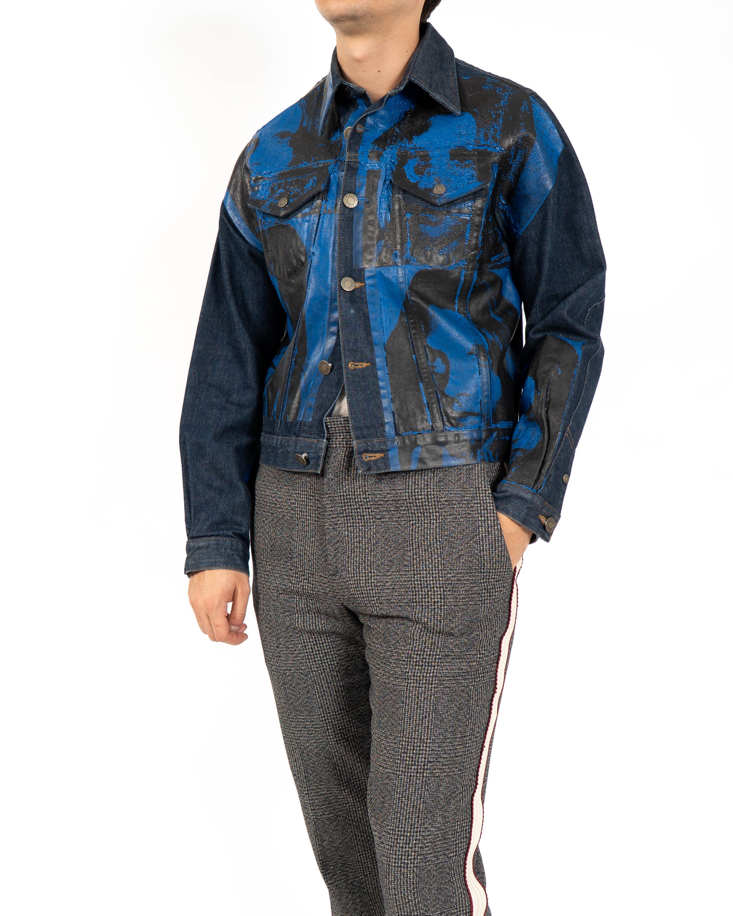 SS18 Andy Warhol ,,Sandra Brant'' Screenprinted Denim Jacket