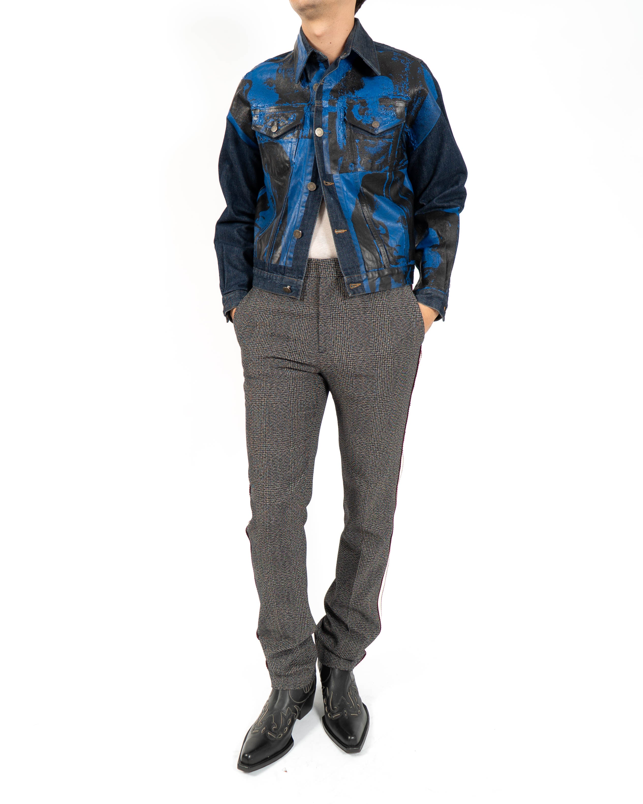SS18 Andy Warhol ,,Sandra Brant'' Screenprinted Denim Jacket