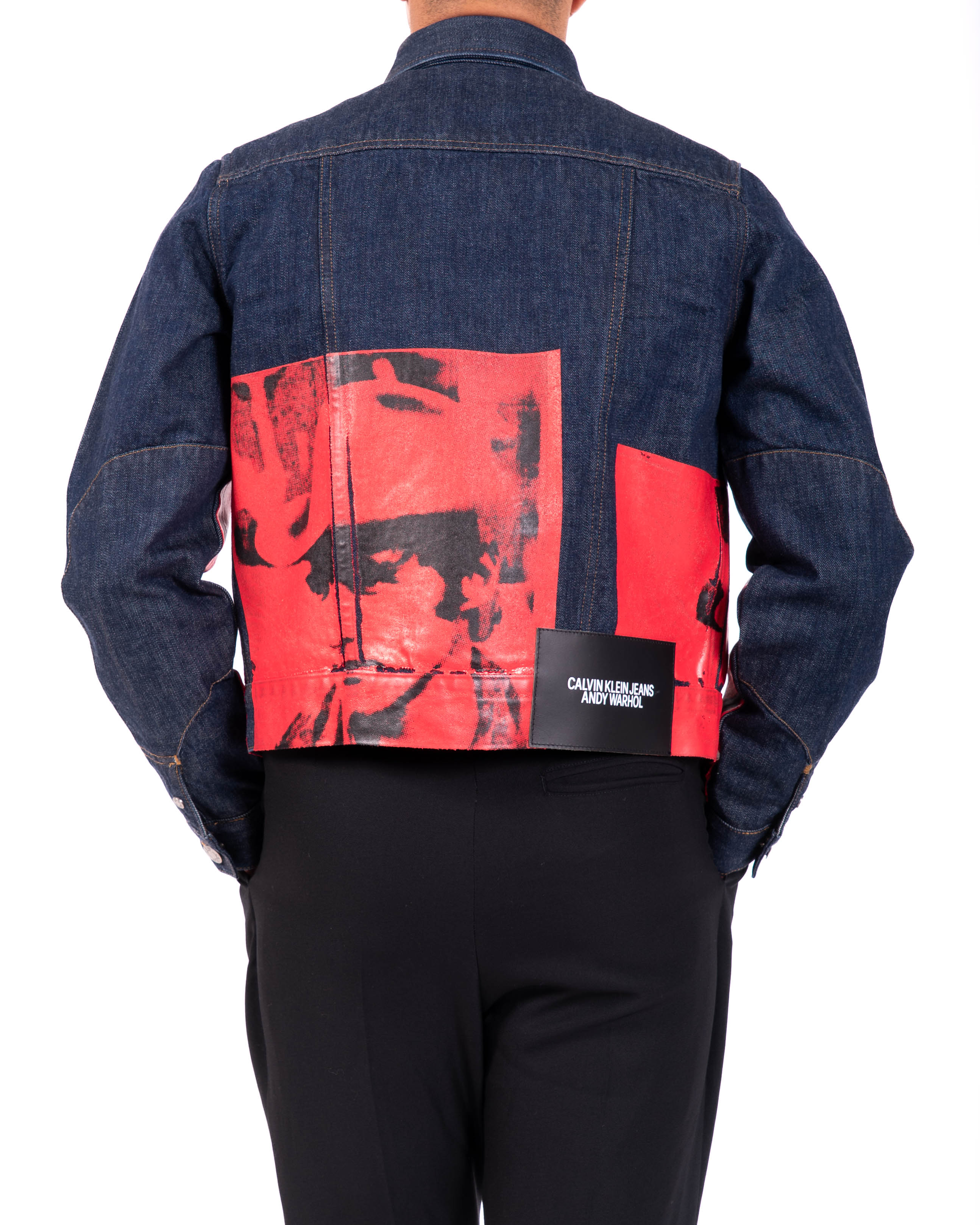 SS18 Dennis Hopper Screenprinted Trucker Jacket in Indigo Denim