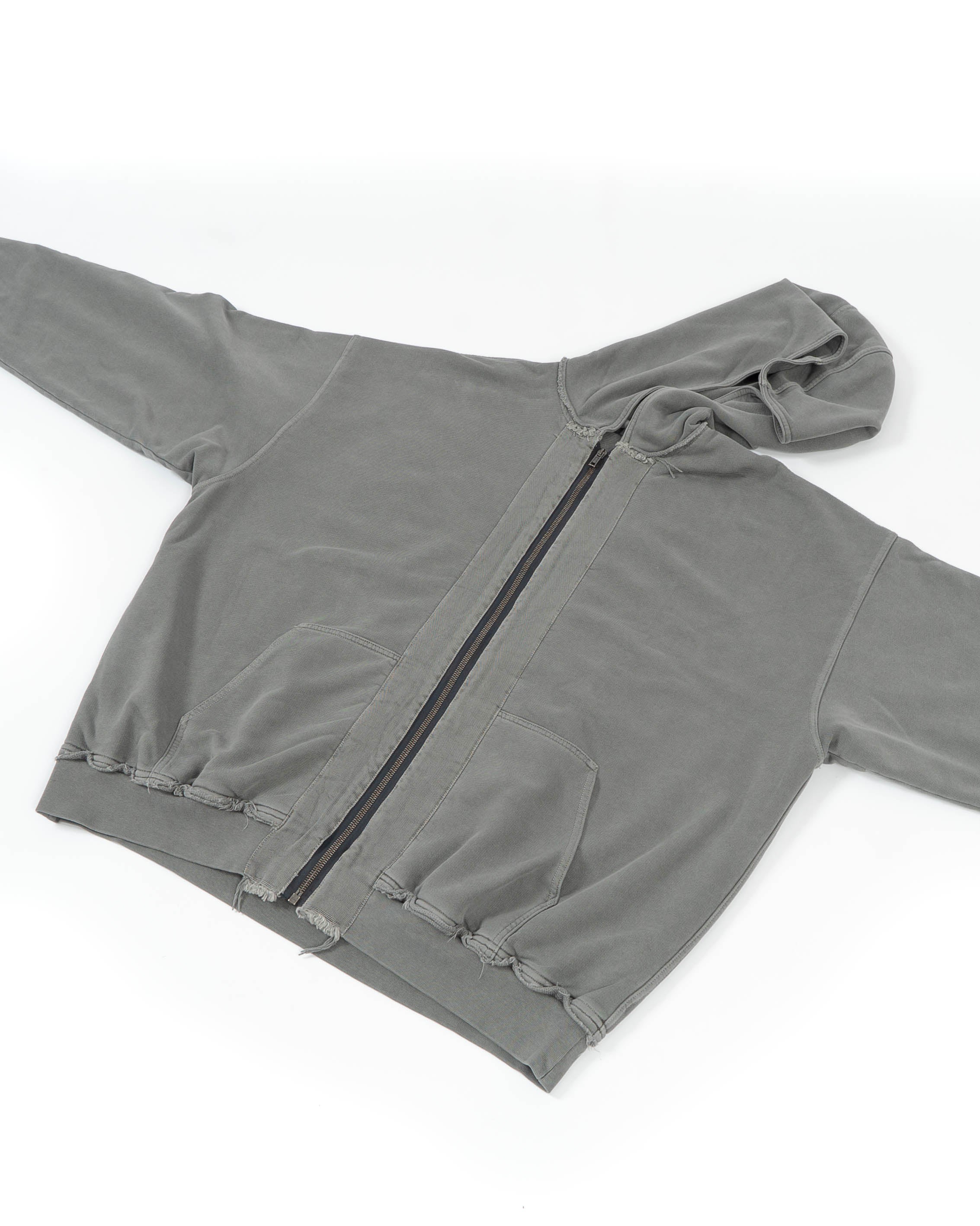 FW14 Washed Grey Double Layer Zip-Up Grey