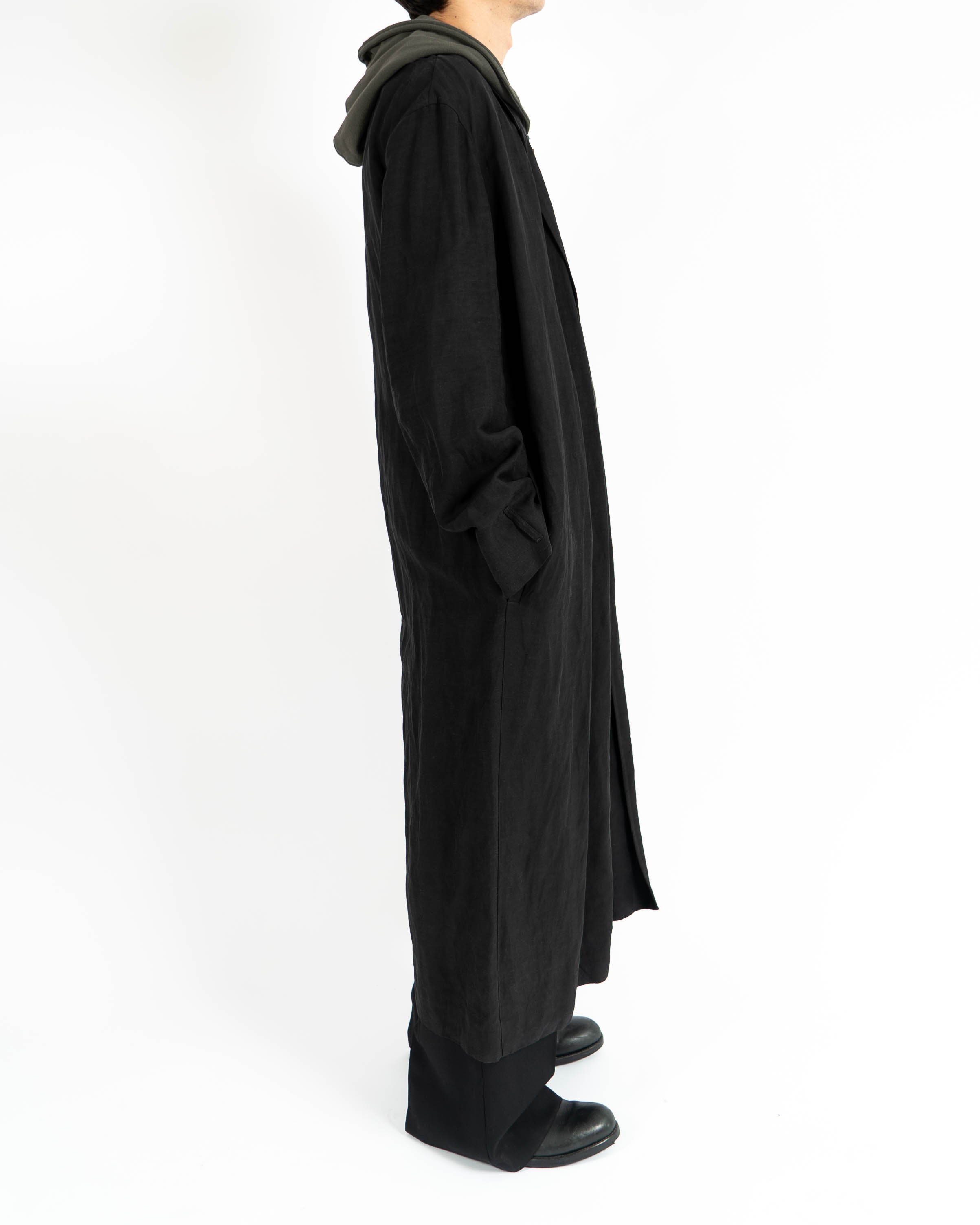 SS17 Oversized Open Linen Overcoat