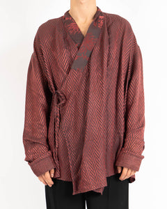 SS15 Chevron Jacquard Kimono Shirt