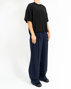 FW17 Blue Wool Pleated Oversized Trousers