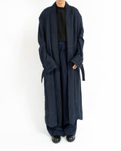 Load image into Gallery viewer, SS17 Dark Blue Belted Wool Coat
