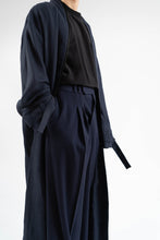 Load image into Gallery viewer, SS17 Dark Blue Belted Wool Coat