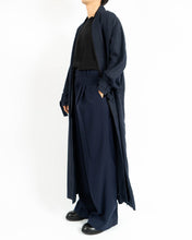 Load image into Gallery viewer, SS17 Dark Blue Belted Wool Coat