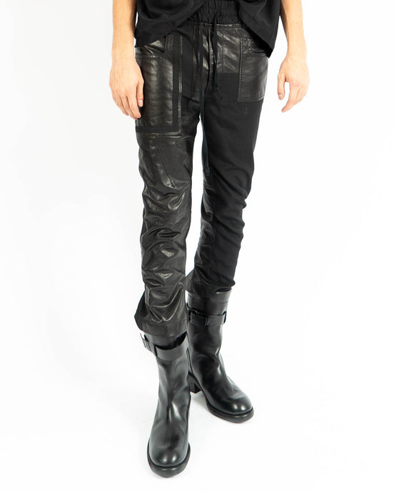 FW17 Leather Patchwork Sweatpants