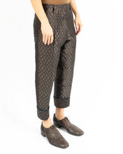 Load image into Gallery viewer, SS13 Brown Geometric Jacquard Trousers