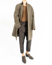 Load image into Gallery viewer, FW15 Brown Wool Chevron Overcoat