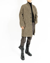 Load image into Gallery viewer, FW15 Brown Wool Chevron Overcoat