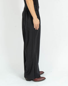 FW06 Belted Relaxed Viscose Trousers