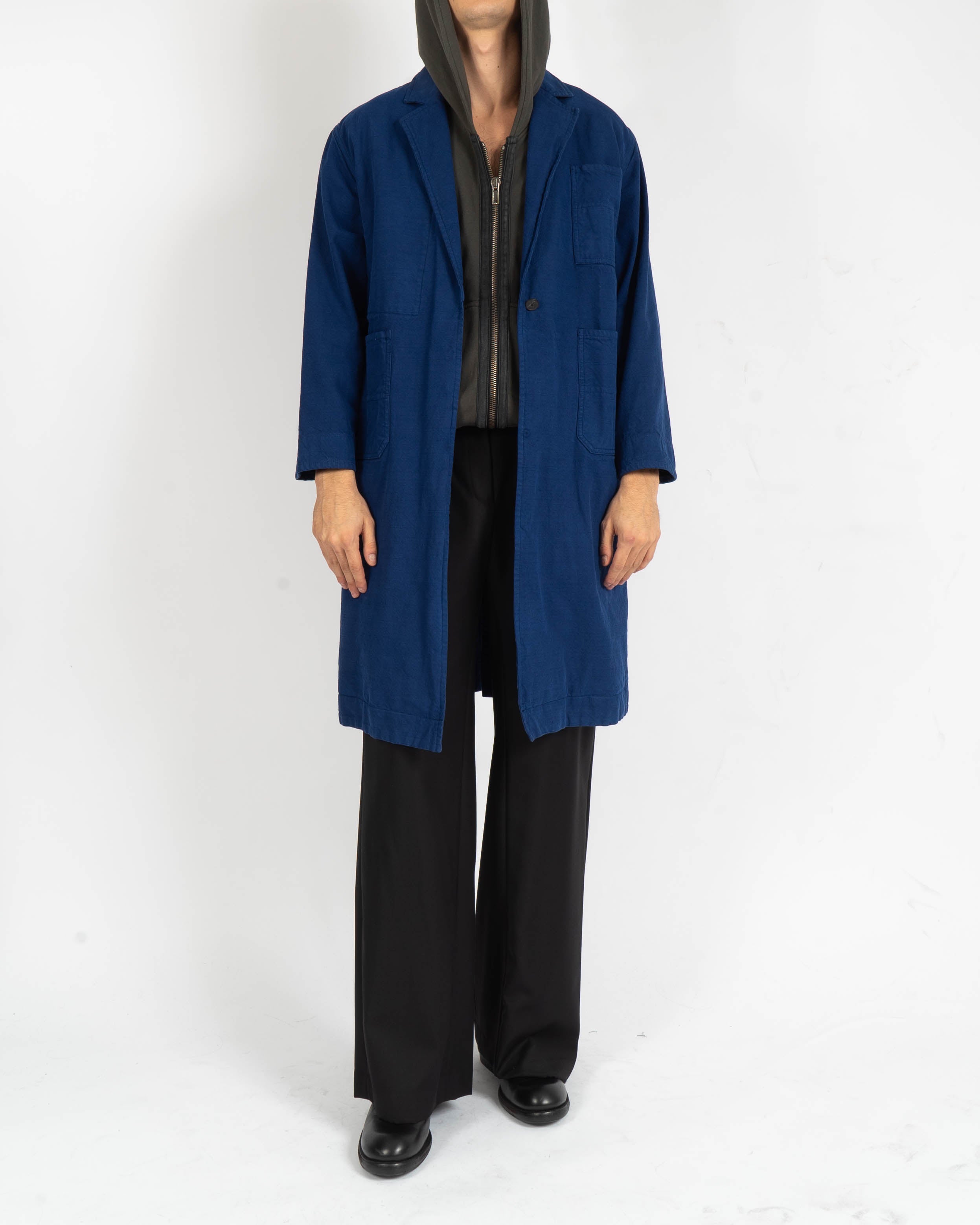 FW19 Blue Cotton Workwear Coat