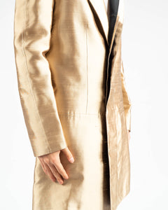 SS18 Golden Silk Jacquard Raglan Coat Sample