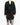 FW15 Kimono Knit with Velvet Stripe Black