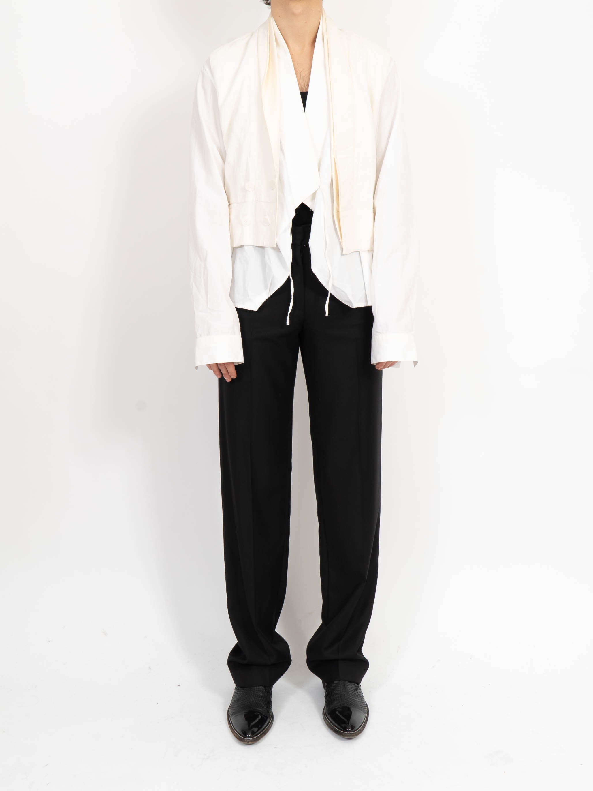 SS16 Kimono Shirt with Waistcoat White 1 of 1 Sample