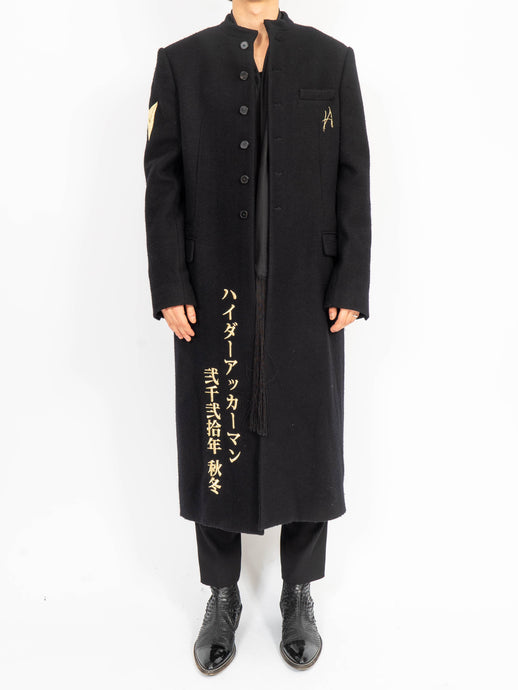 FW20 Long Coat Officier Embroidered