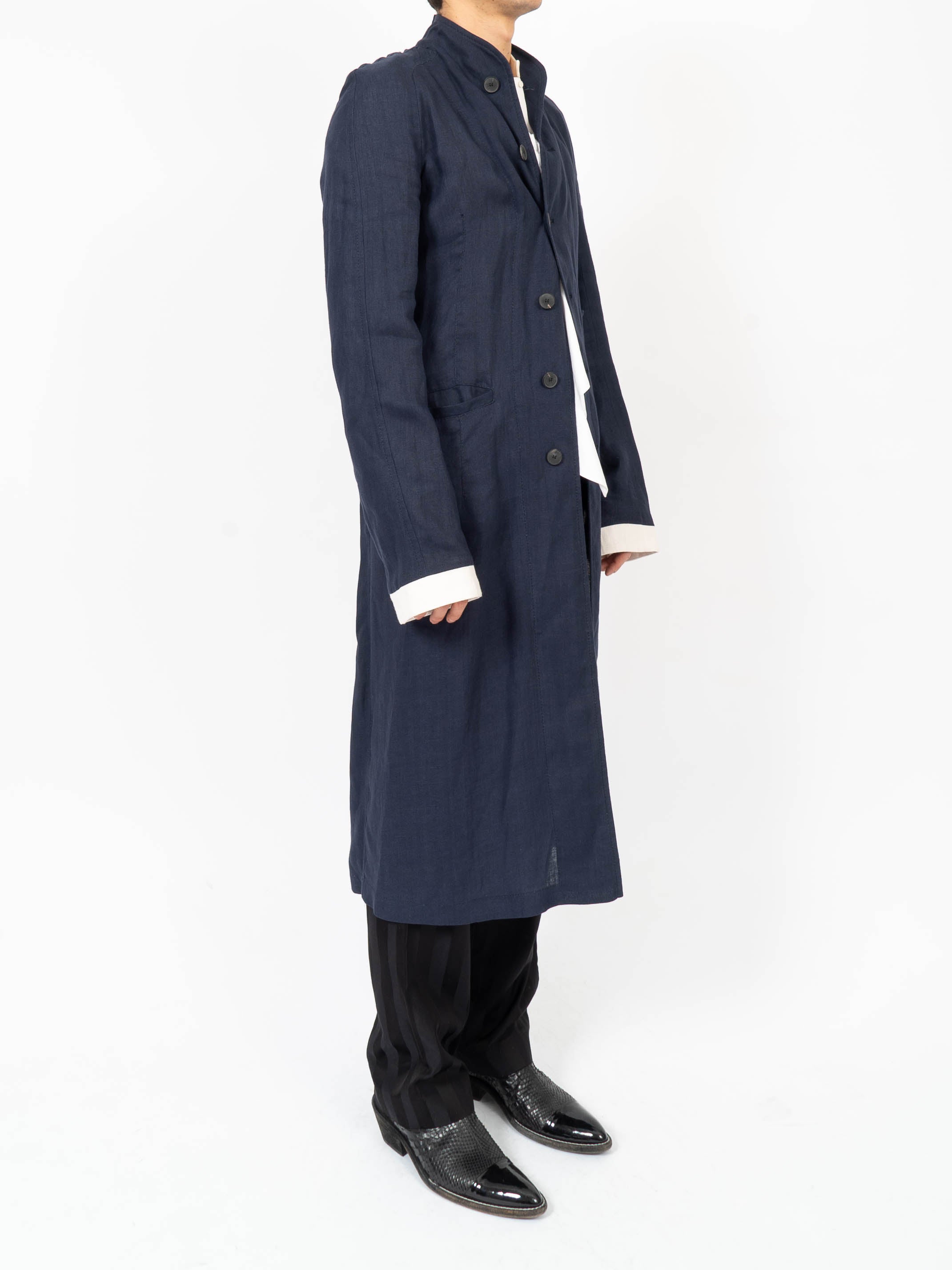 SS17 Blue Linen Coat