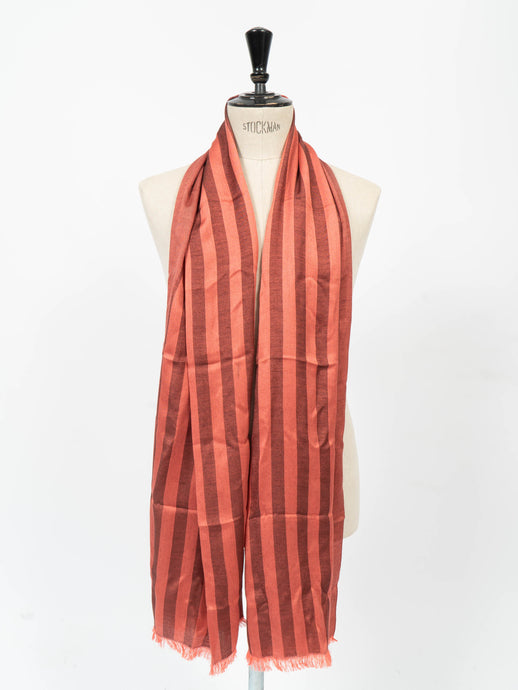 FW17 Orange Striped Wool Scarf