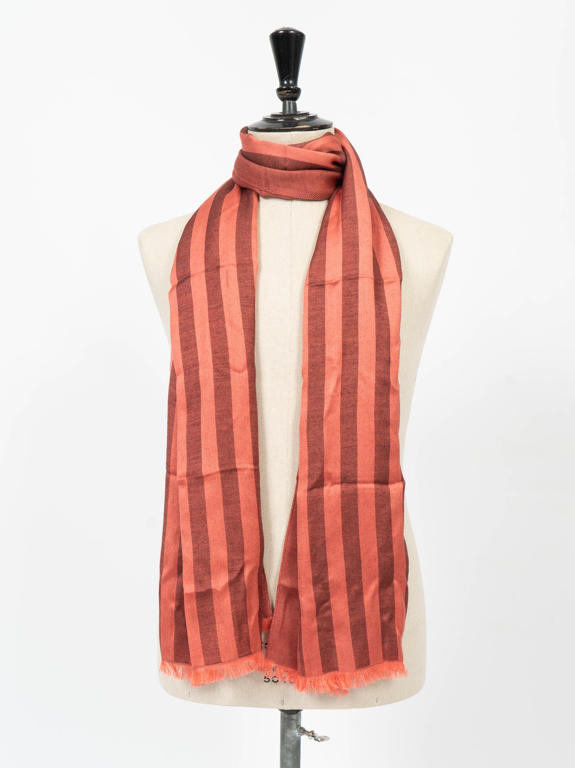 FW17 Orange Striped Wool Scarf