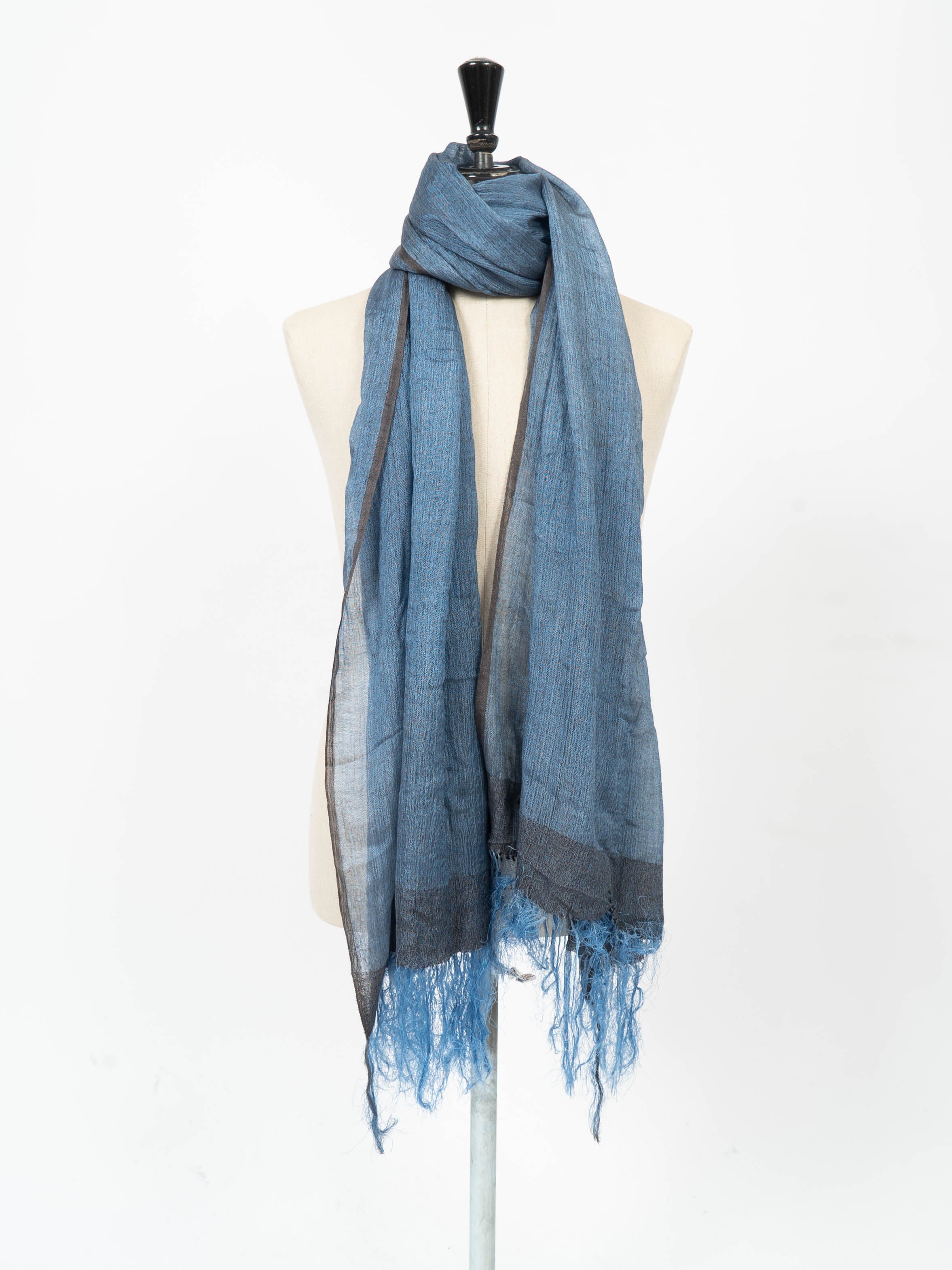 SS14 Blue Lightweight Wool Scarf