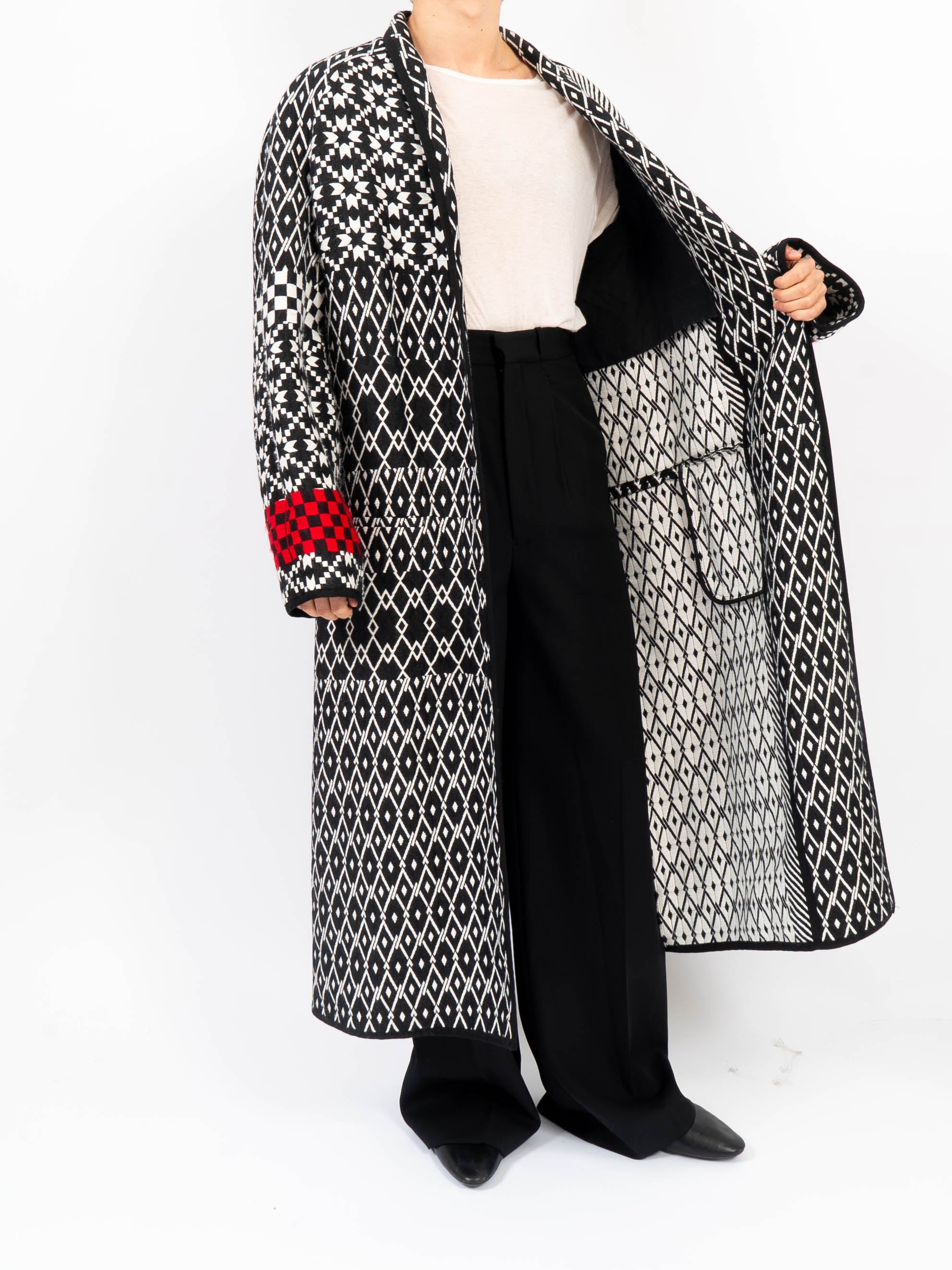 FW19 Jacquard Wool Perignor Coat