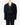 FW19 Cropped Overcoat in Black Wool with Silk Satin Collar