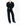 FW19 Cropped Overcoat in Black Wool with Silk Satin Collar