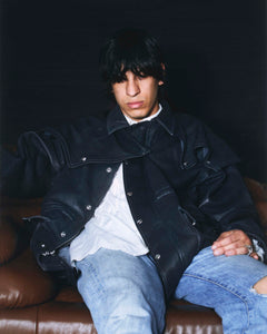 SS23 Grey Duster Leather Jacket