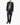 SS18 Leather Trimmed Coat in Navy Wool