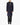 SS18 Leather Trimmed Coat in Navy Wool