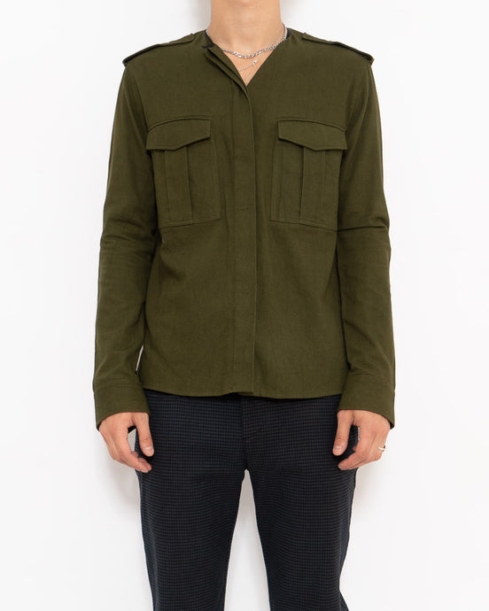FW16 De Pougy Khaki Military Shirt Sample