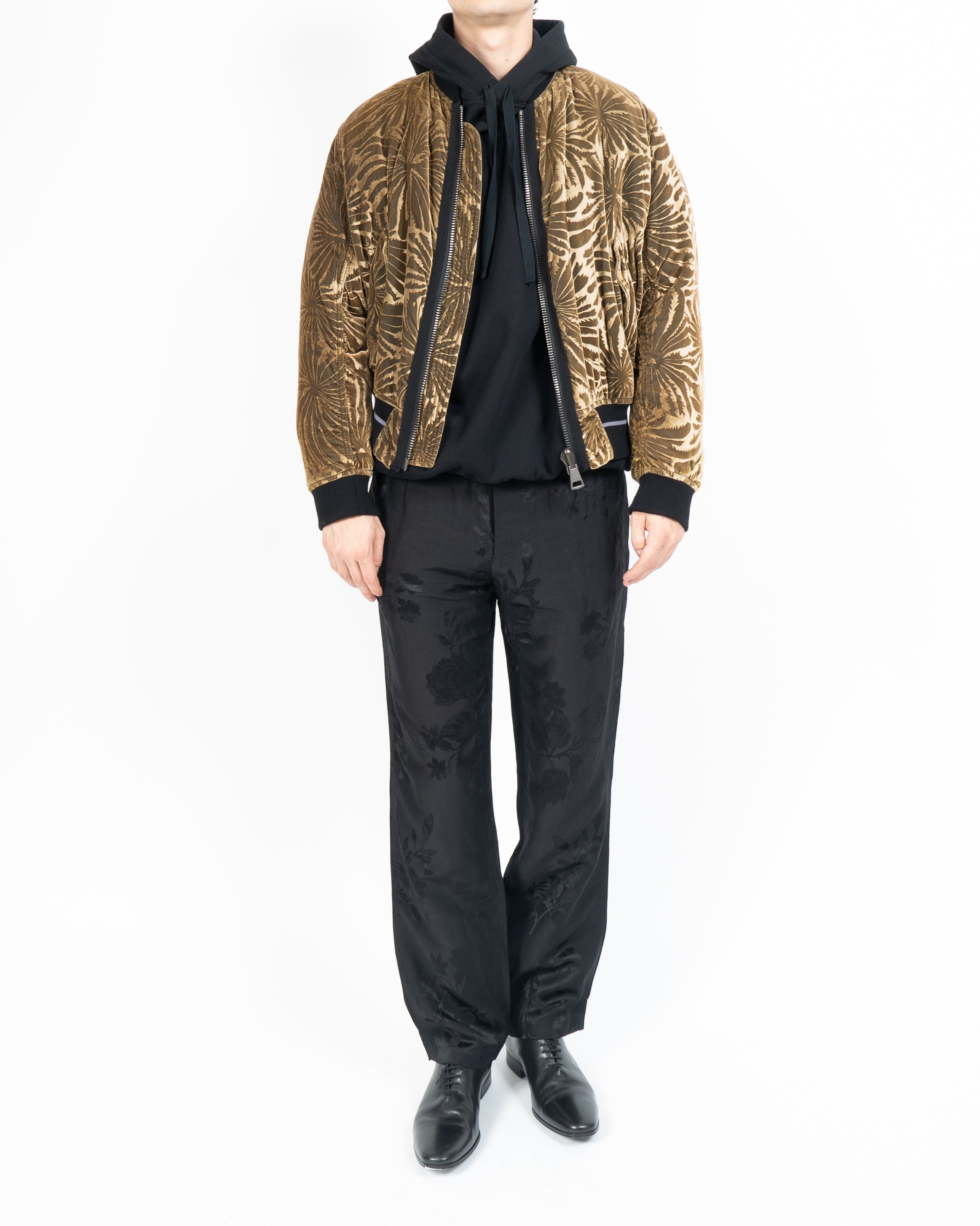 FW18 Reversible Bomber Jacket in Golden Velvet