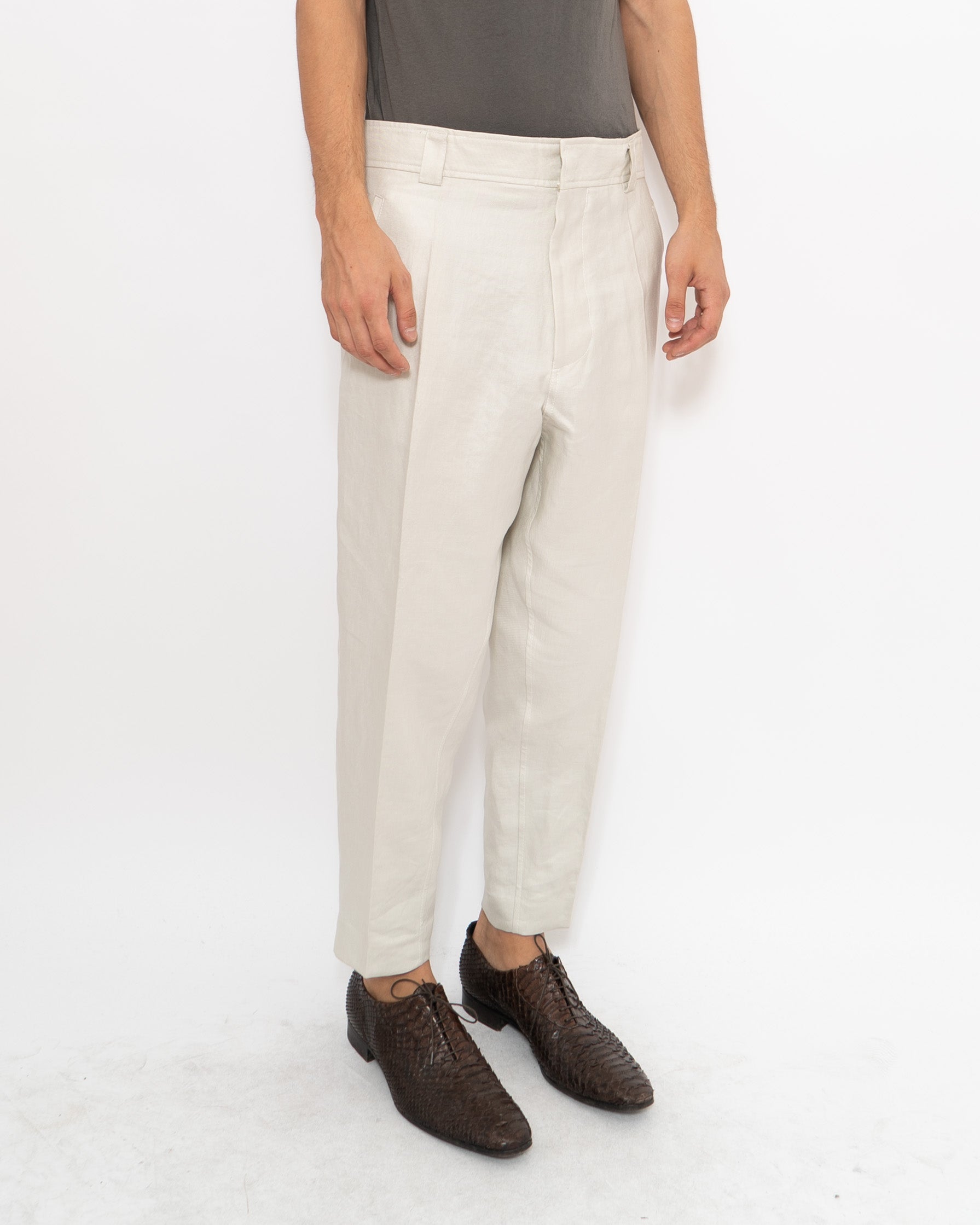 SS15 Cream Sand Cotton Trousers