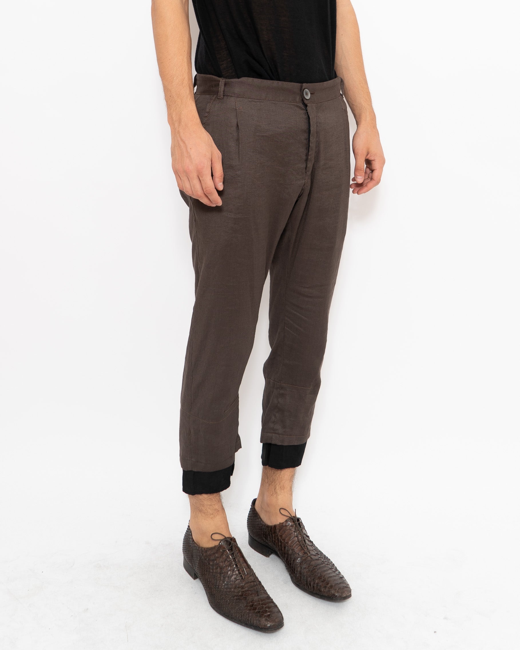 SS16 Cropped Chocolate Trousers Sample