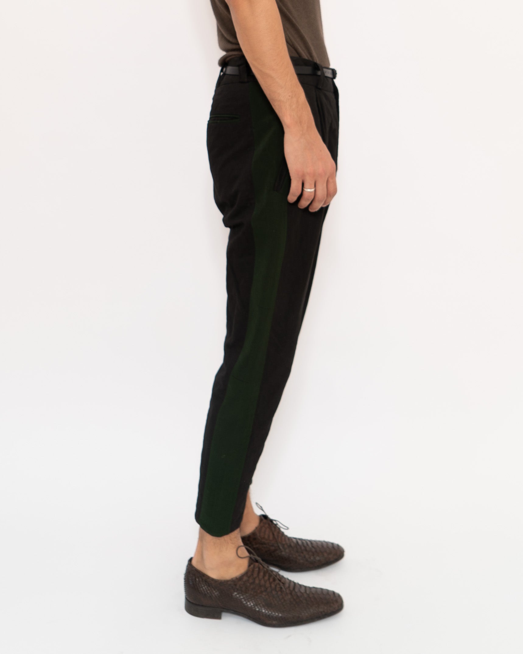 SS14 Bywell Green Striped Trousers Sample