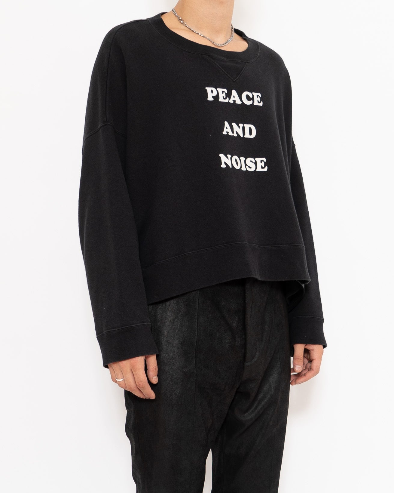 Peace And Noise Cropped Sweater