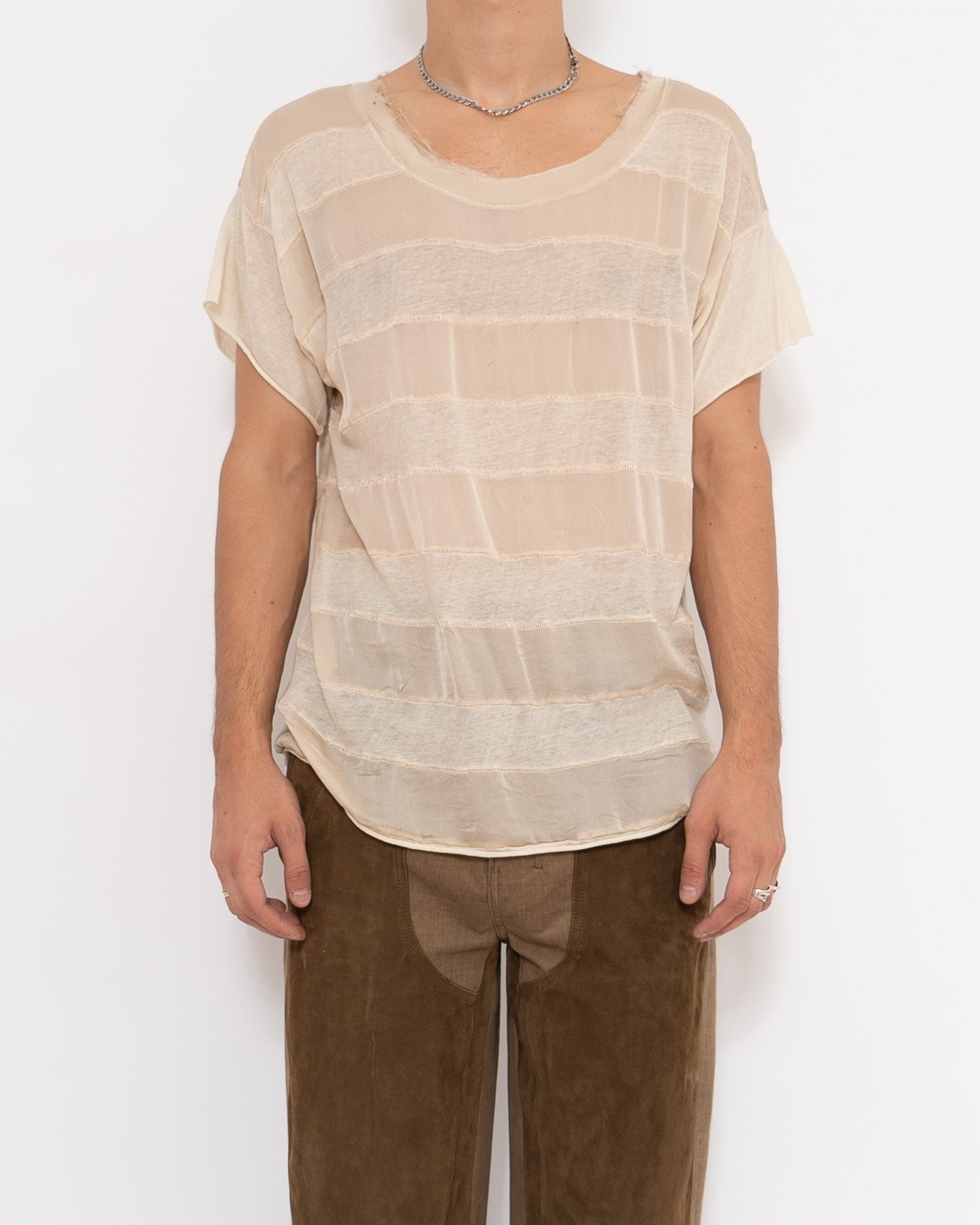 SS06 Beige Jersey Cotton & Silk Shirt Sample