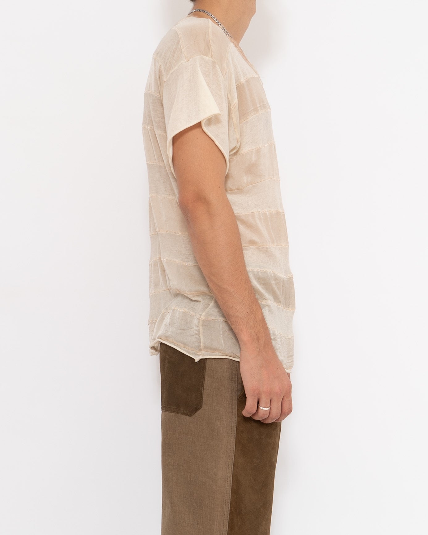 SS06 Beige Jersey Cotton & Silk Shirt Sample