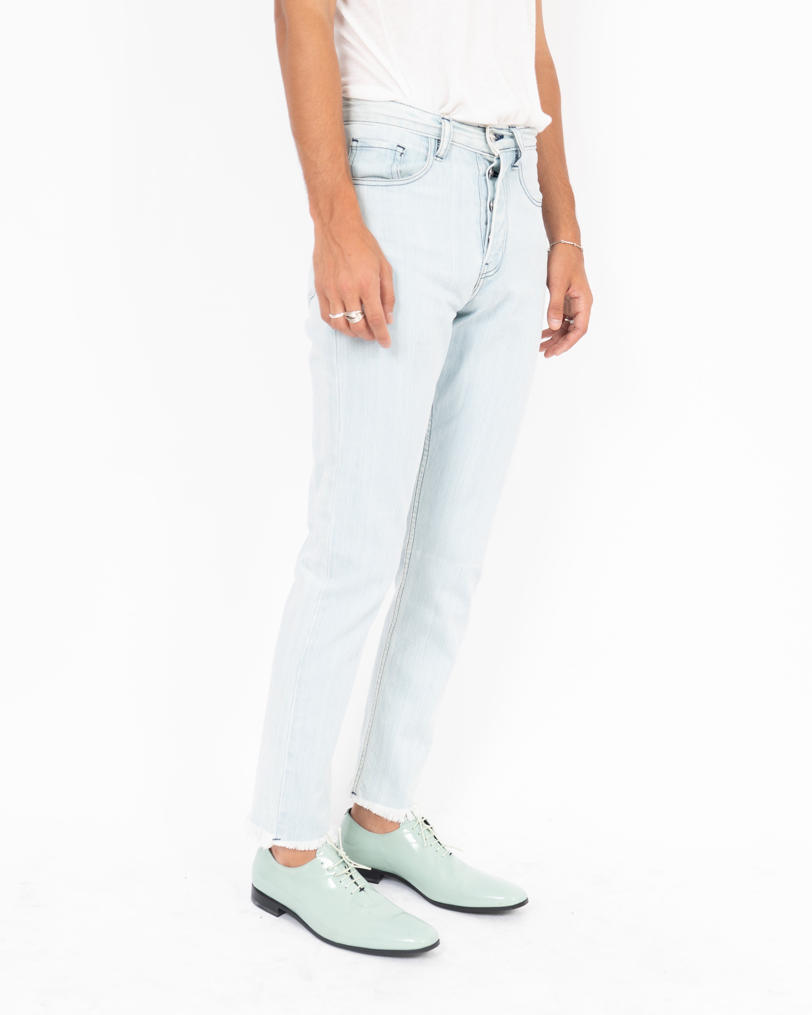 Embroidered Light Blue Denim