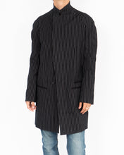 Load image into Gallery viewer, SS18 Black &amp; White Striped Raglan Coat Sample