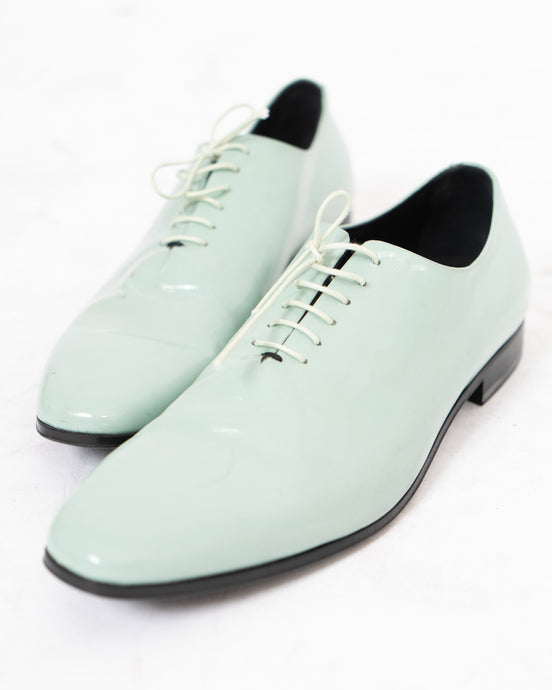 FW19 Mint Green Patent Leather Derbies