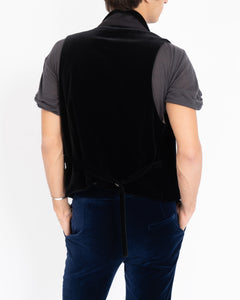 FW14 Carignano Black Velvet Waistcoat Sample