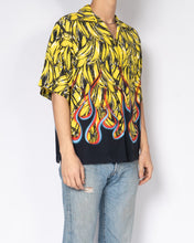 Load image into Gallery viewer, FW18 Archive Print Banana &amp; Flames Viscose Shirt