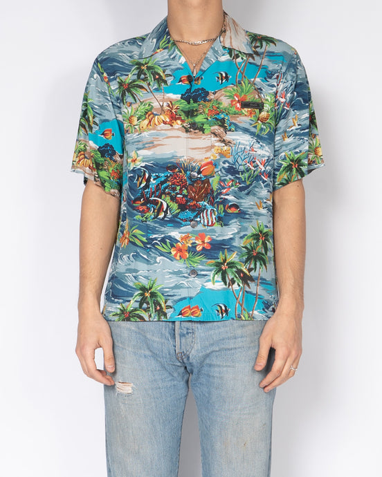 Hawaii Printed Viscose Bowling Shirt