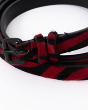 Load image into Gallery viewer, SS17 Red Striped Pony Hair Belt
