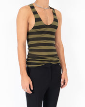 Load image into Gallery viewer, SS18 Heliodor Green Striped Tanktop Sample